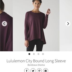 Lululemon city bound longsleeve size m